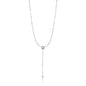 Sterling Silver Rosary Style Lariat Necklace