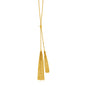 Yellow Gold 14k 28 inch Lariat Style Tassel Necklace in Draw String Clasp