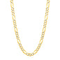 Yellow Gold 14k 6.0mm Solid Pave Figaro Chain in Lobster Closure