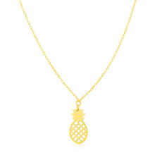 Load image into Gallery viewer, Yellow Gold 14k Pineapple Necklace in Lobster Claw Lock