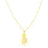 Yellow Gold 14k Pineapple Necklace in Lobster Claw Lock