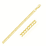 Yellow Gold 14k 5.7mm Solid Curb Chain in Lobster Closure