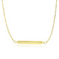 Yellow Gold 14k Textured Bar Style Chain Necklace in Spring Ring Clasp