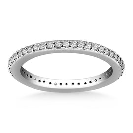 White Gold 14k Crafted Round Diamond Eternity Ring