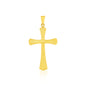 Yellow Gold 14k Stunning Cross Pendant with Beaded Texture