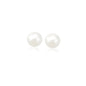 Yellow Gold 14k 6.0 mm Freshwater Cultured White Pearl Stud Earrings