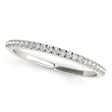 Load image into Gallery viewer, 14k White Gold Diamond Pave Set Wedding Band (1/8 cttw)
