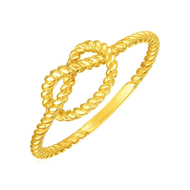 Yellow Gold 14k Crafted Polished Knot Fancy Ring