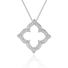 Load image into Gallery viewer, White Gold 14k Diamond Cut-out Flower Pendant 1/3 cttw in Lobster Claw Lock