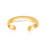 Yellow Gold 14k Elegant Toe Ring in a Polished and Simple Style