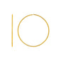 Yellow Gold 14k Crafted Textured Endless Hoop Earrings Ideal for Any Ocassions