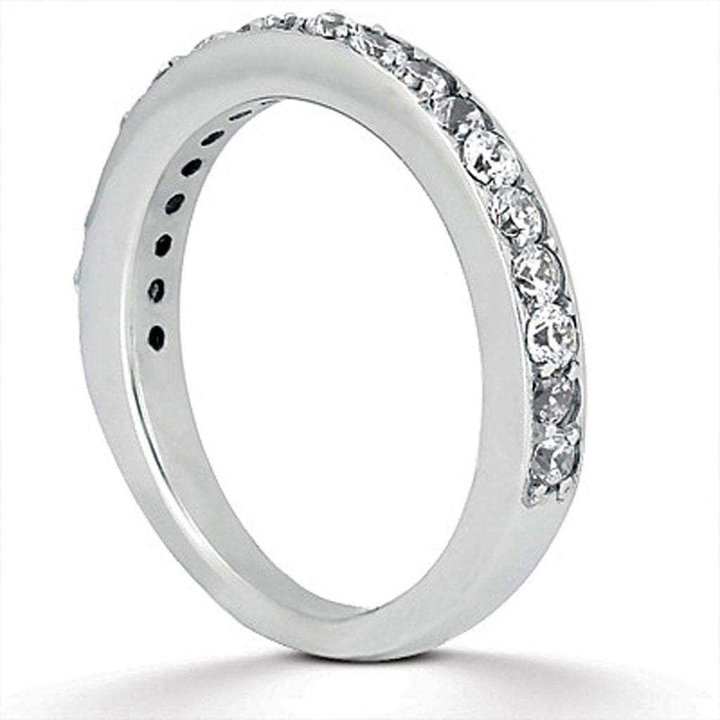 White Gold 14k Crafted Pave Diamond Wedding Ring Band Set Around for Any Ocassions