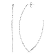 Load image into Gallery viewer, Sterling Silver Textured Leaf Motif Earrings