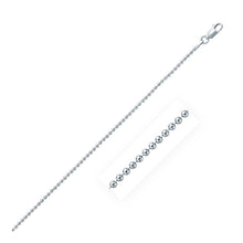 Load image into Gallery viewer, Rhodium Plated 1.8mm Sterling Silver Bead Style Chain