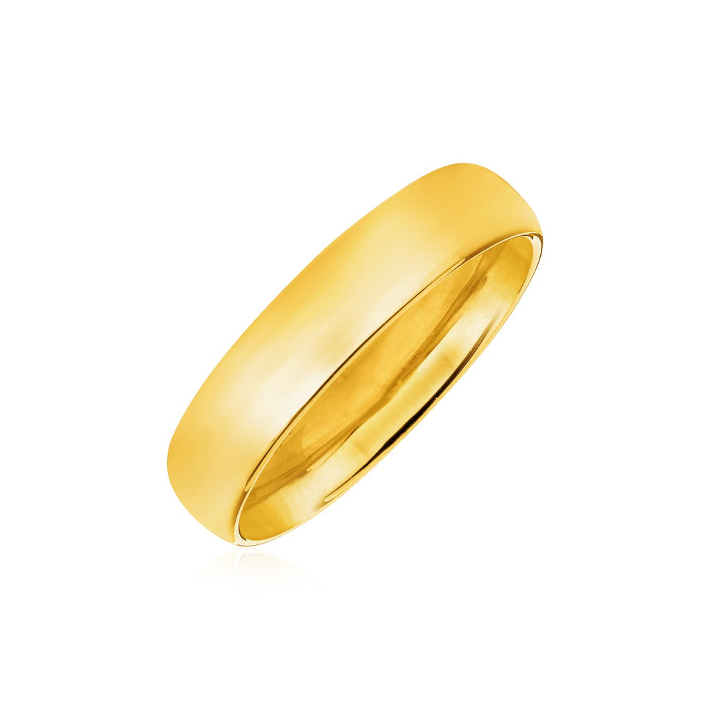 Yellow Gold 14k 8mm Elegant Comfort Fit Wedding Band