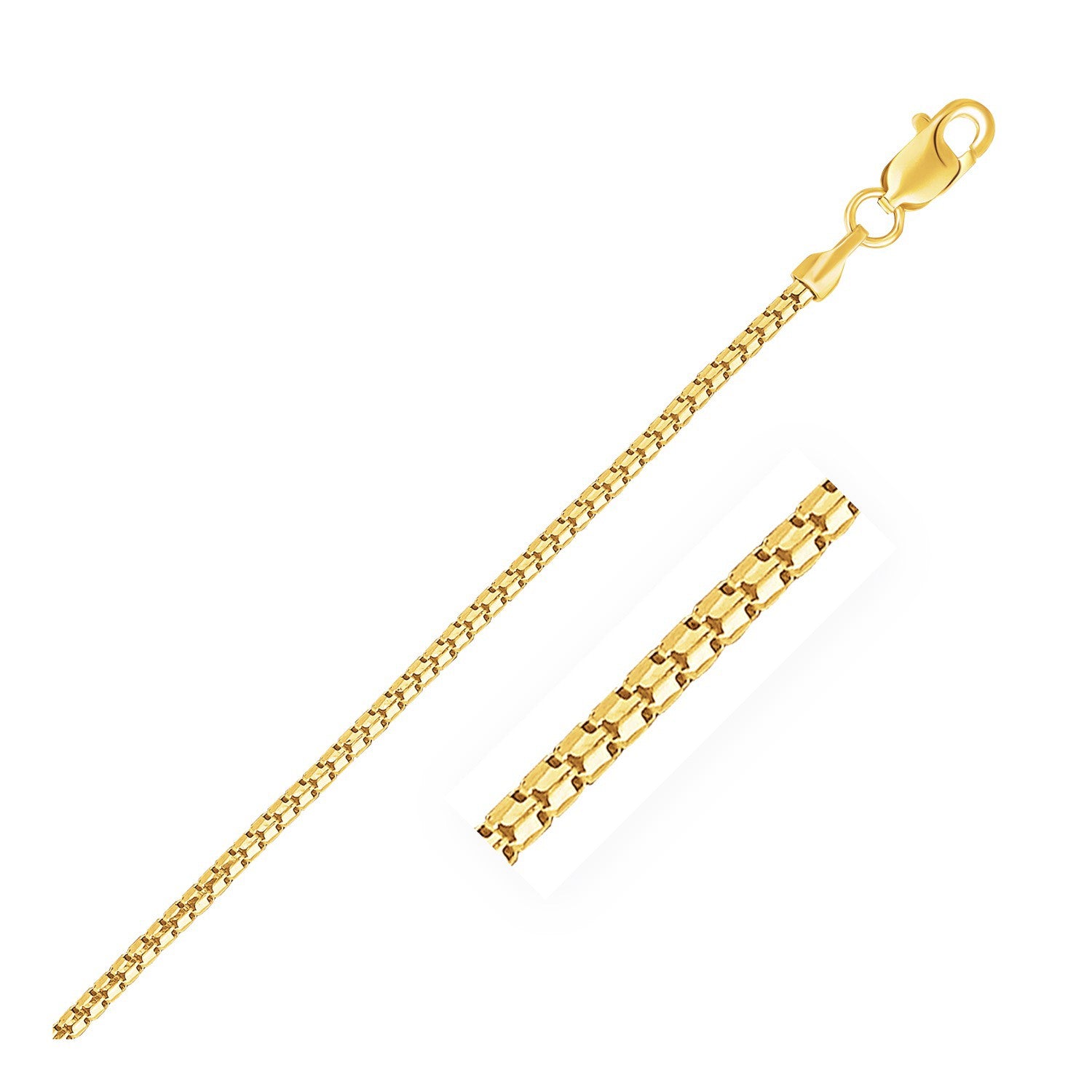 Yellow Gold 14k 1.3mm Ice Chain in Lobster Claw