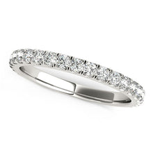 Load image into Gallery viewer, White Gold 14k Round Pave Setting Diamond Wedding Ring Band