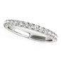 White Gold 14k Round Pave Setting Diamond Wedding Ring Band