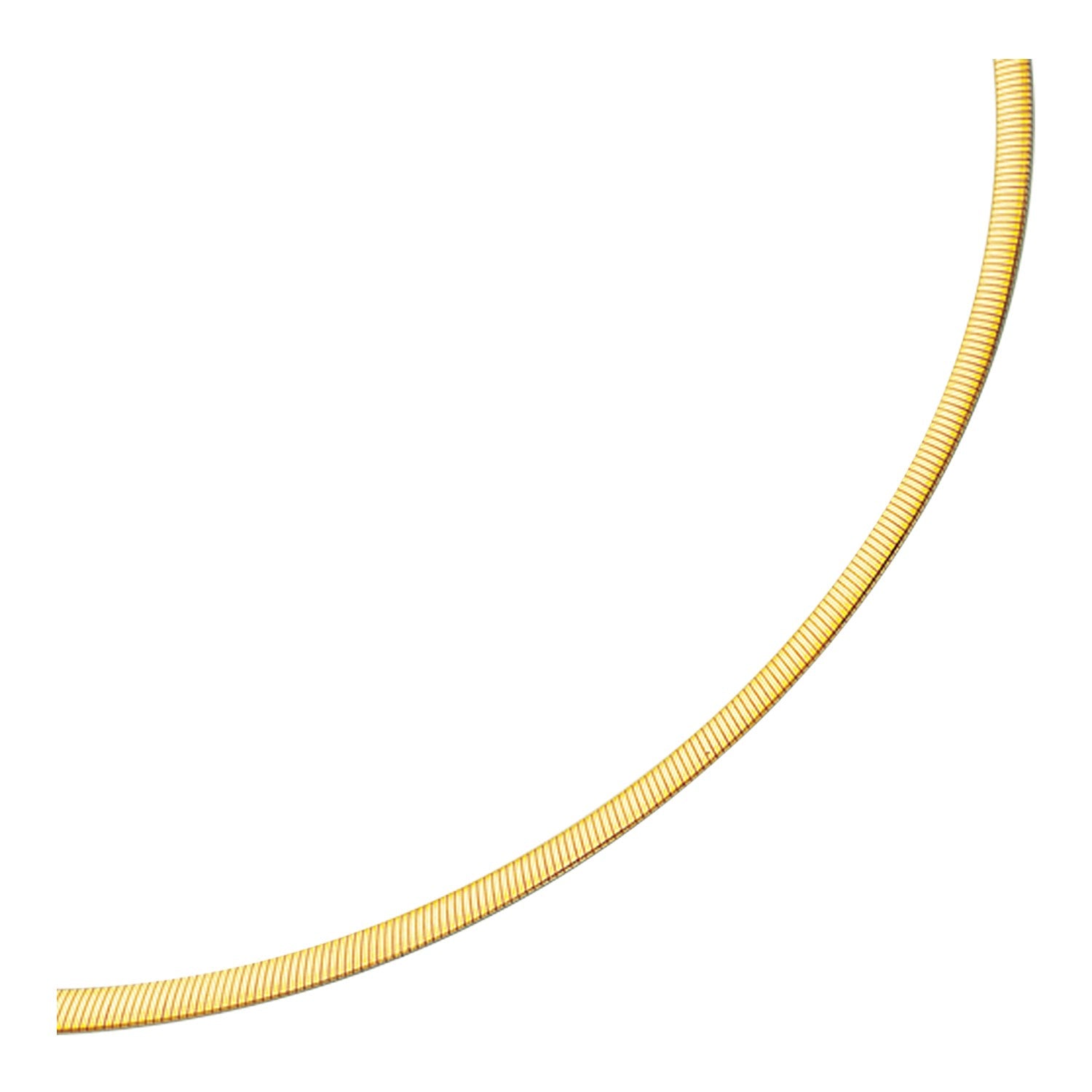 Two Tone Gold 14k 4.0mm Women's Reversible Omega Necklace