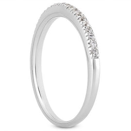 White Gold 14k Fancy Engraved Pave Diamond Wedding Ring Band