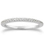 White Gold 14k Fancy Engraved Pave Diamond Wedding Ring Band