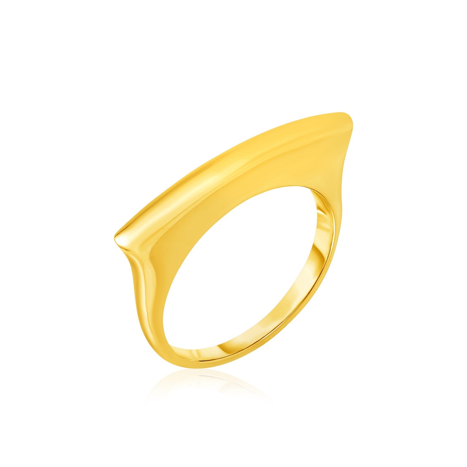 Yellow Gold 14k Polished Bar Fancy Ring