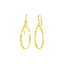 Load image into Gallery viewer, Yellow Gold 14k Dangling Earrings with Polished Open Teardrop