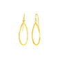 Yellow Gold 14k Dangling Earrings with Polished Open Teardrop