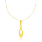 14k Yellow Gold Shiny Infinity Style Pendant