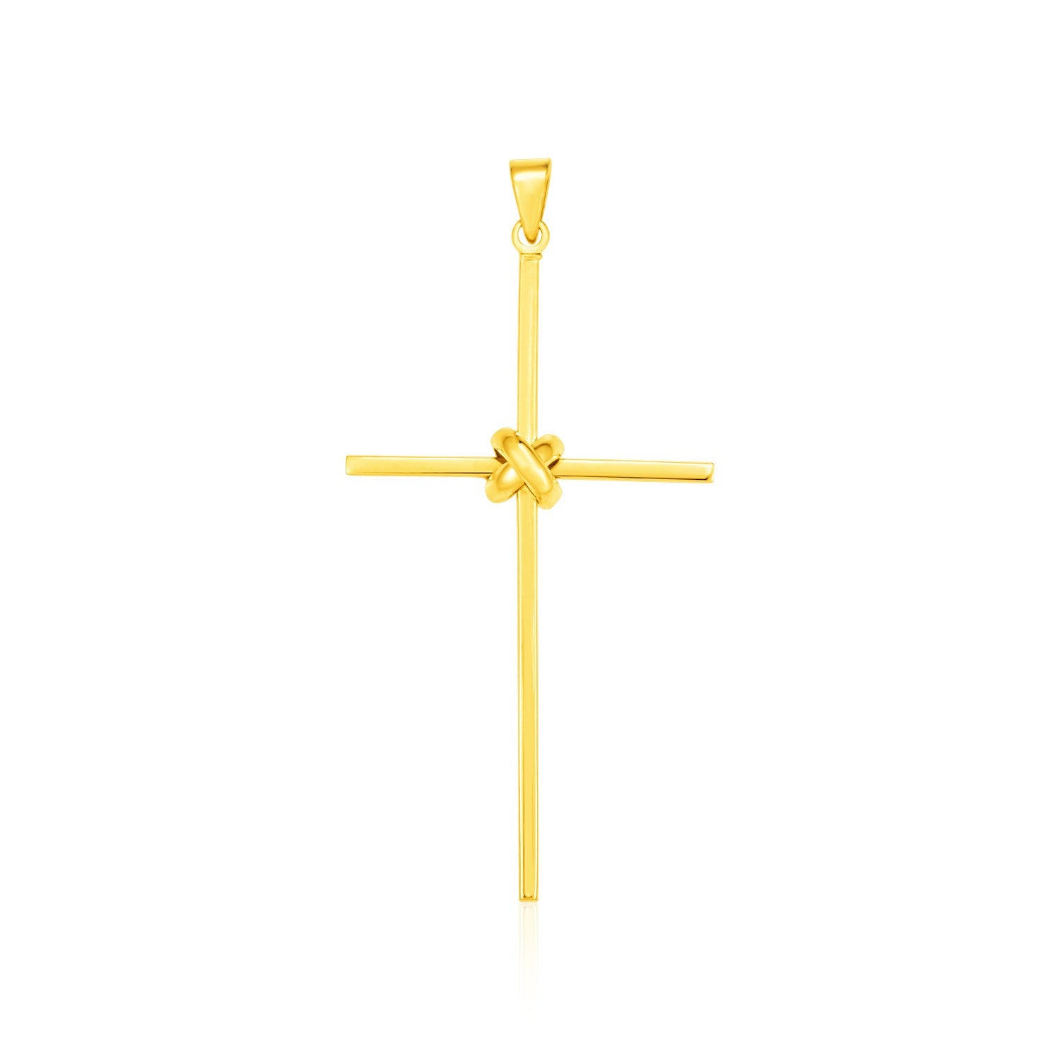 Yellow Gold 14k Bar Style Cross Pendant