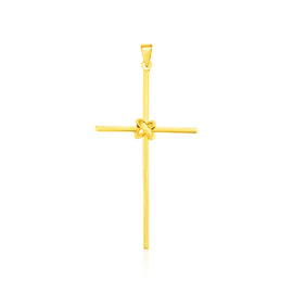 Yellow Gold 14k Bar Style Cross Pendant