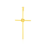 Yellow Gold 14k Bar Style Cross Pendant