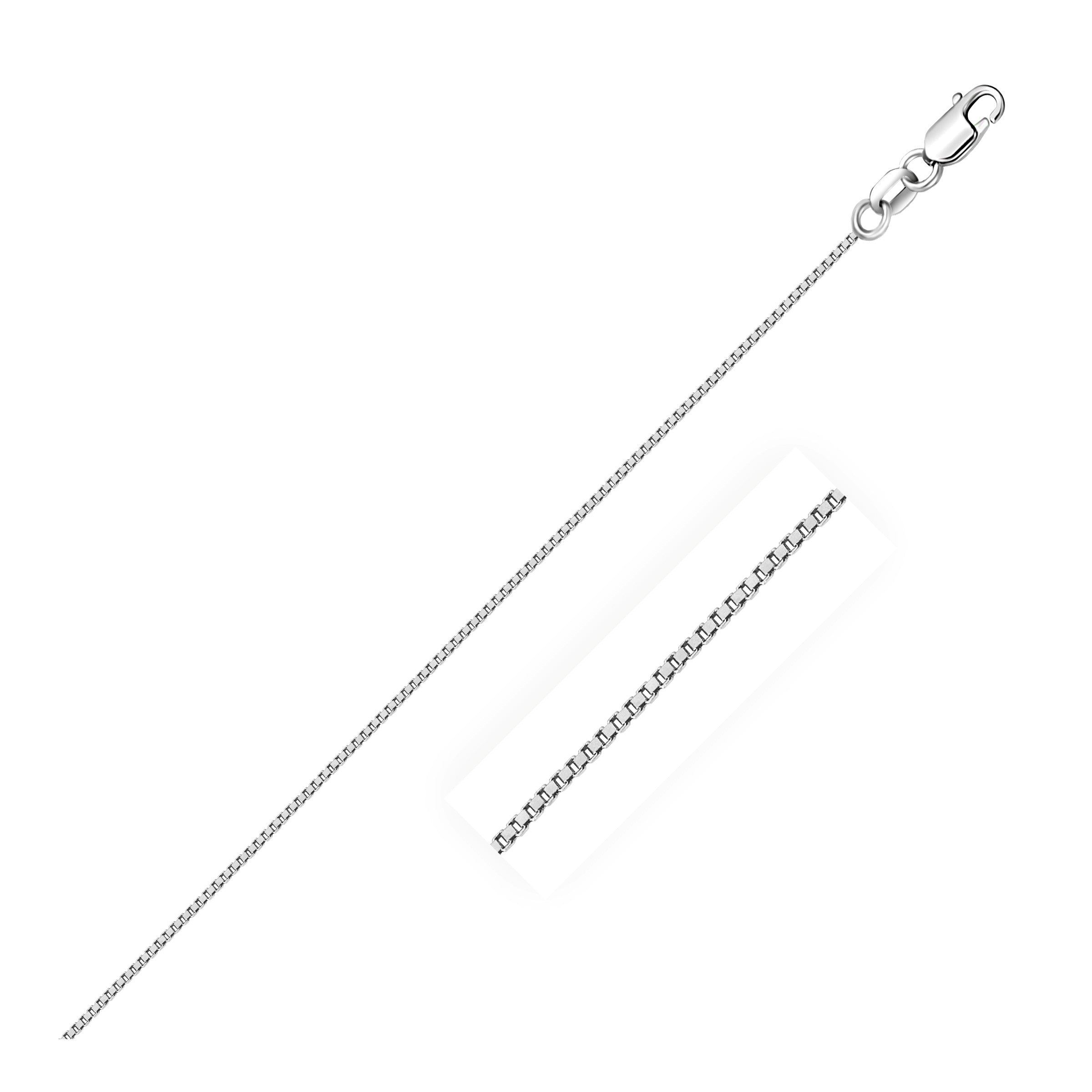 White Gold 14k 0.6mm Classic Box Chain