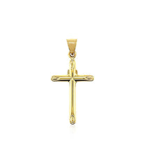 Load image into Gallery viewer, Two Tone Gold 14k Cross Crafted Pendant