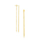 Yellow Gold 14k Double Chain Strand Drop Earrings