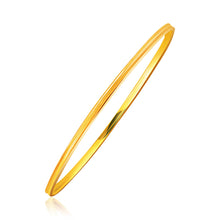 Load image into Gallery viewer, 14k Yellow Gold Concave Motif Thin Stackable Bangle