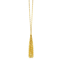 Load image into Gallery viewer, Yellow Gold 14k 28 inch Women&#39;s Lariat Style Tassel Necklace