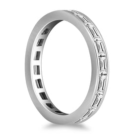 White Gold 14k Baguette Diamonds Eternity Ring