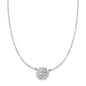 White Gold 14k Women's Necklace with Round Pendant with White Diamonds