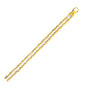 14k Two-Tone Gold Men's Bracelet with S Style Bar Links