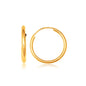 10k Yellow Gold Polished Endless Hoop Earrings (16mm Diameter)
