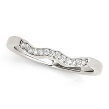 Load image into Gallery viewer, White Gold 14k Wavy Style Diamond Wedding Ring