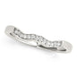 White Gold 14k Wavy Style Diamond Wedding Ring
