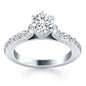 White Gold 14k Curved Shank Pave Diamonds Engagement Ring