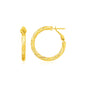 Yellow Gold 14k Petite Twisted Round Hoop Earrings with Snap Lock