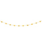 Yellow Gold 14k Women's Necklace with Polished and Textured Pebble Stations