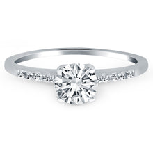 Load image into Gallery viewer, White Gold 14k Diamond Band Design Engagement Ring