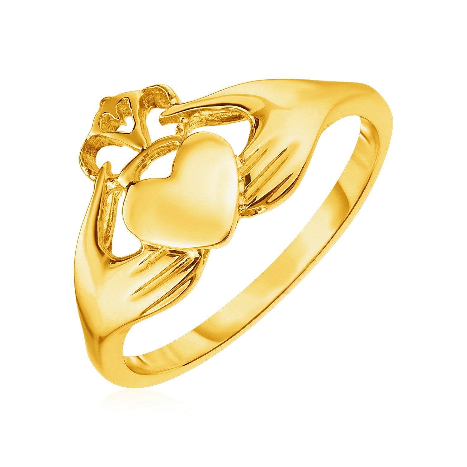 Yellow Gold 14k Claddagh Fancy Ring