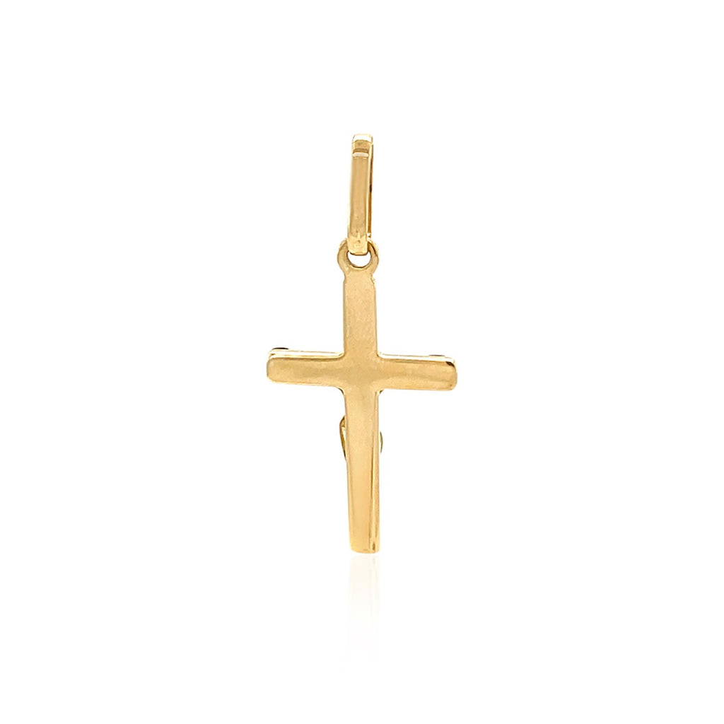 Two Tone Gold 14k Crafted Crucifix Motif Pendant