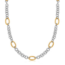 Load image into Gallery viewer, 18k Yellow Gold and Sterling Silver Rhodium Plated Multi Style Chain Necklace